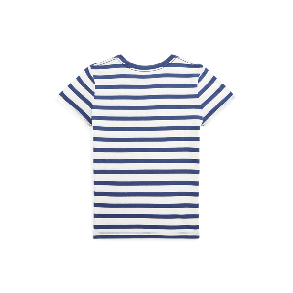GIRLS 7-14 YEARS Gestreept katoenen T-shirt met Polo Bear 2