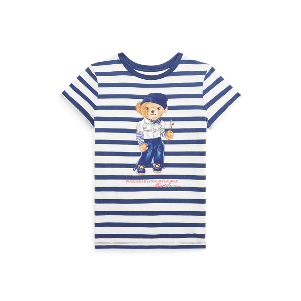 Polo Bear Striped Cotton Tee