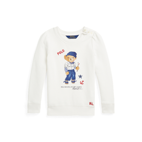 Sweatshirt de tecido polar com Polo Bear