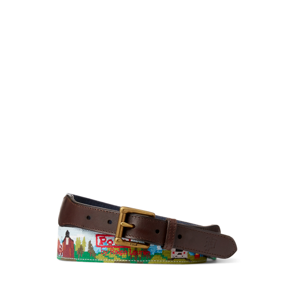 Ceinture Polo Bear Western brodé