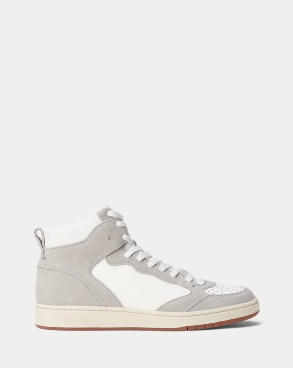 Court Leather-Suede High-Top Trainer