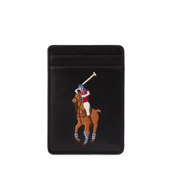 Big Pony Leather Magnetic Card Case