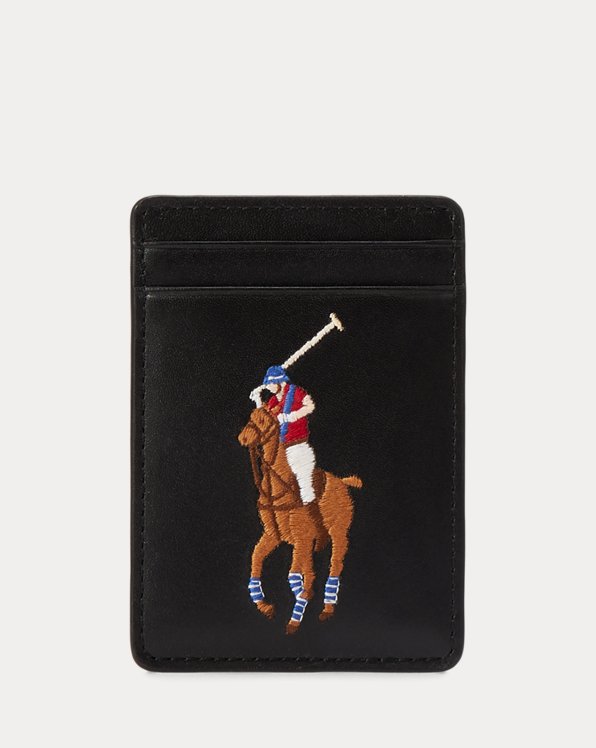 Big Pony Leather Magnetic Card Case