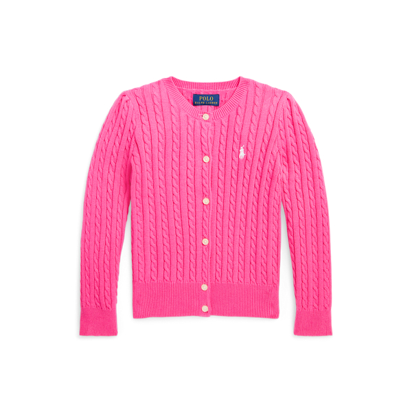 Cardigan en coton à mini-torsades