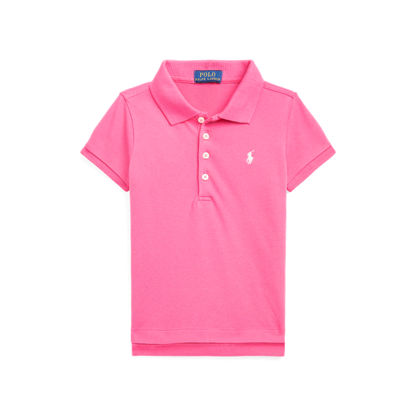 Camisa Polo em malha de algodão elástica