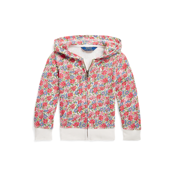 Sweat à capuche fleuri coton éponge spa