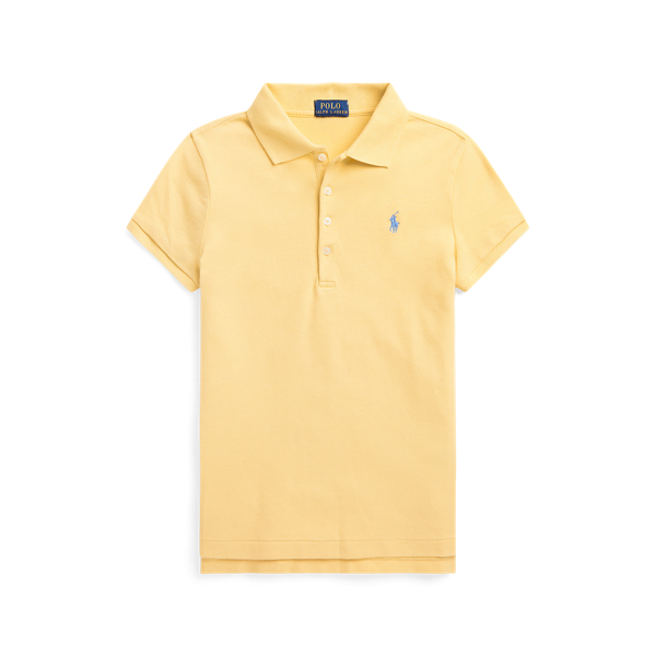 Stretch Cotton Mesh Polo Shirt