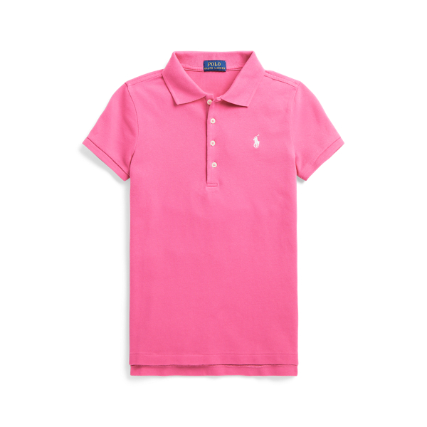 Stretch Cotton Mesh Polo Shirt