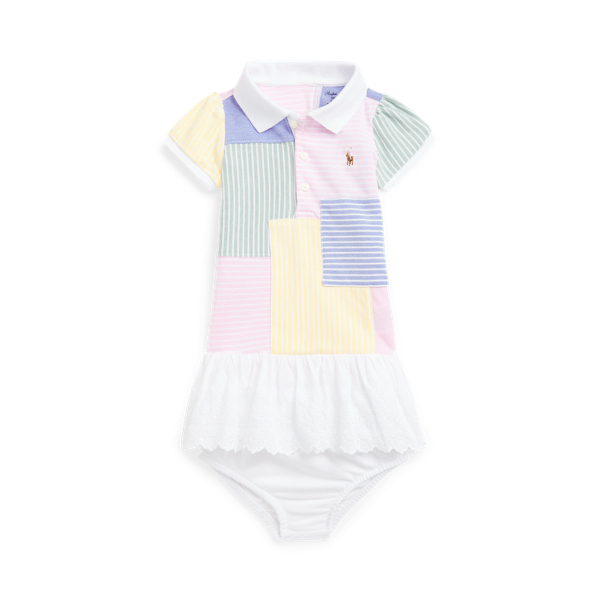 Patchwork Mesh Polo Dress & Bloomer