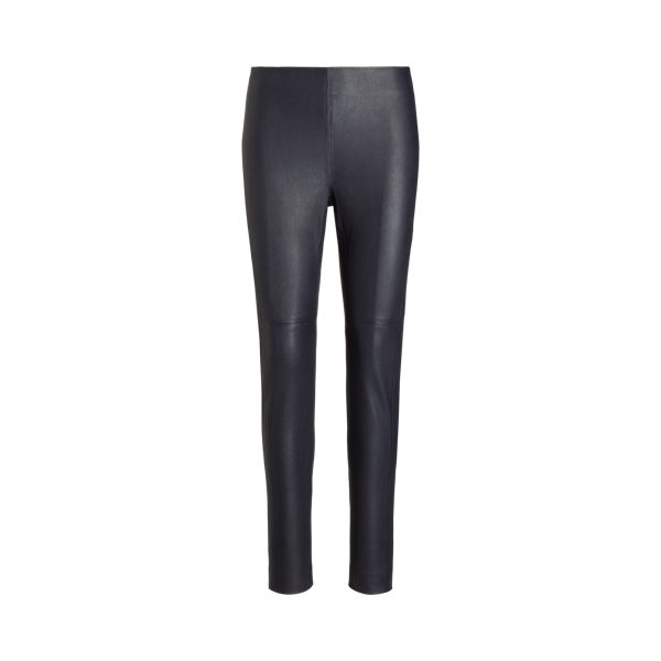 Stretch Leather Skinny Ankle Trouser