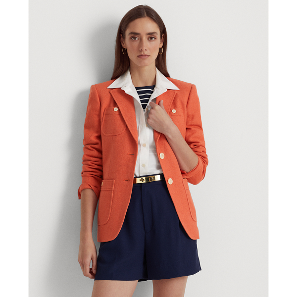 Lorena Single-Breasted, Lined and Semi-Fitted Cut Blazer by Emme - Green main image 1