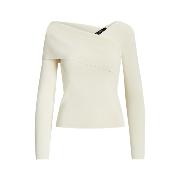 Camisola assimétrica de manga comprida