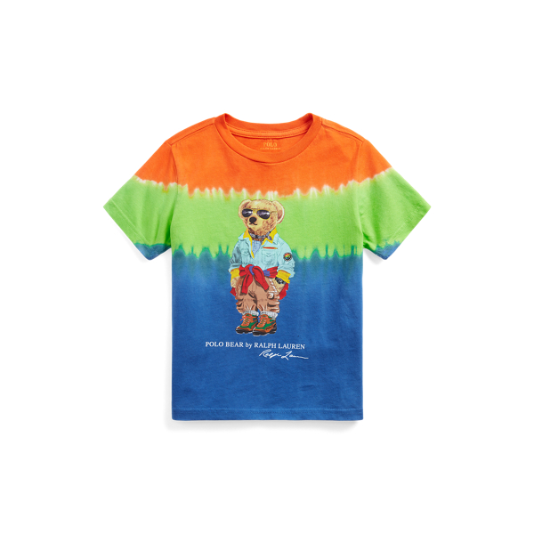T-shirt malha algodão Polo Bear tingida