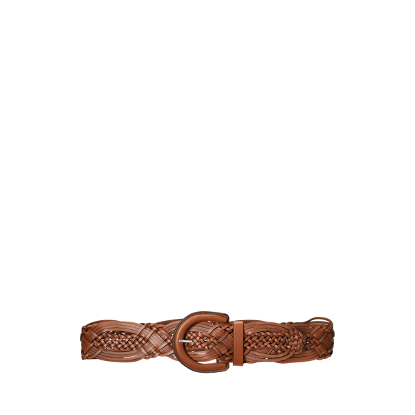 Braided Leather Wide Belt