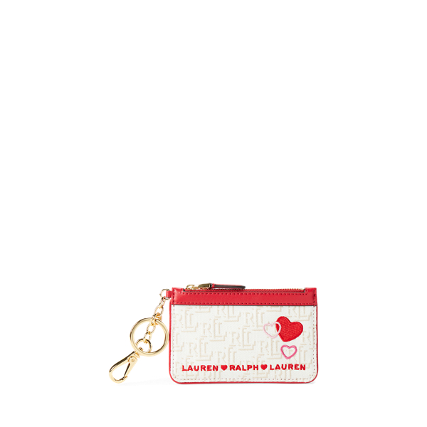 Porte-cartes zippé monogramme jacquard