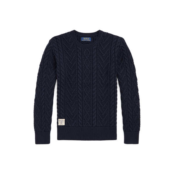 Camisola mistura de algodão e malha Aran