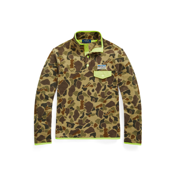 Camisola com fecho polar camuflado