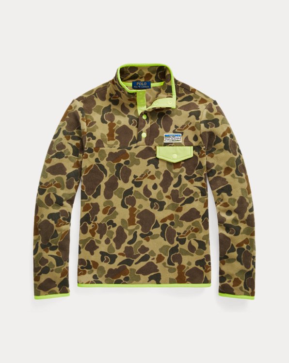 Camo Brushed Fleece Pullover