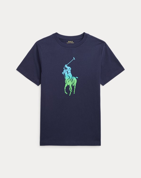 T-shirt em malha de algodão com Big Pony