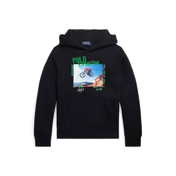 Sweat à capuche et motif en molleton