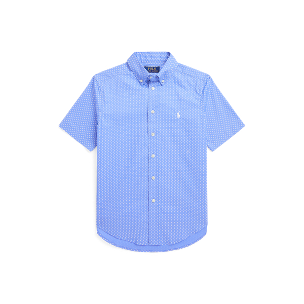 Camisa manga curta popelina geométrica