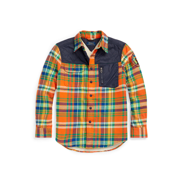Camisa de flanela forrada a flanela