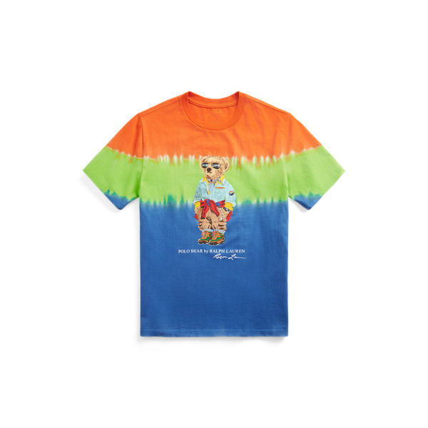 T-shirt malha algodão Polo Bear tingida