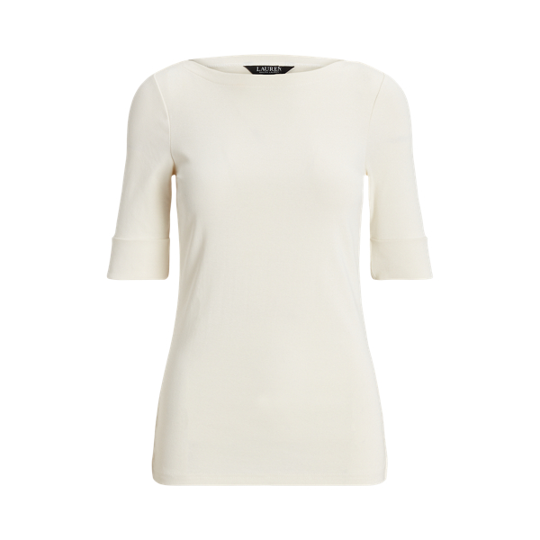 Haut encolure bateau coton stretch
