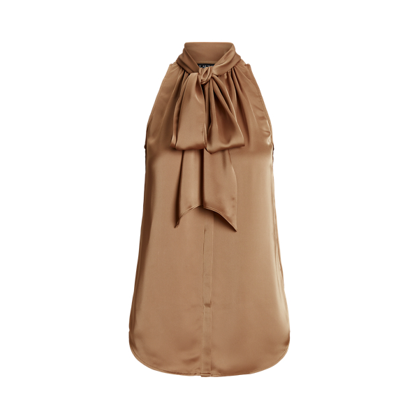 Blusa Charmeuse sem mangas