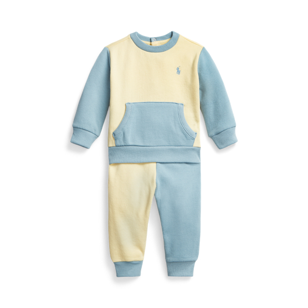 Conjunto de calças e sweatshirt polar