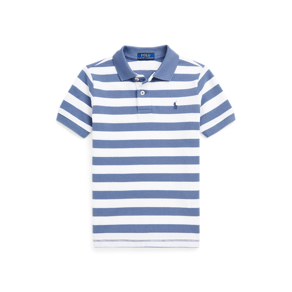 Polo en coton piqué rayé