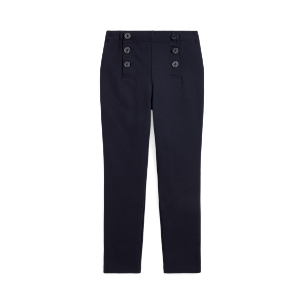 Buttoned Stretch Ponte Legging