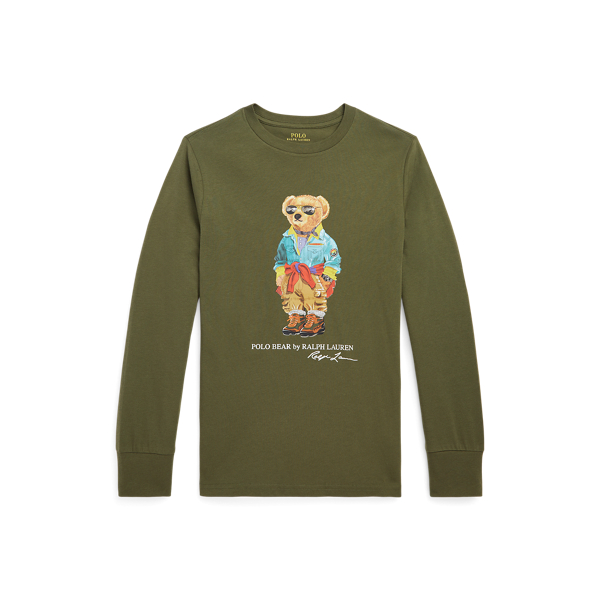 Polo Bear Cotton Long-Sleeve T-Shirt for Children | Ralph Lauren® BE