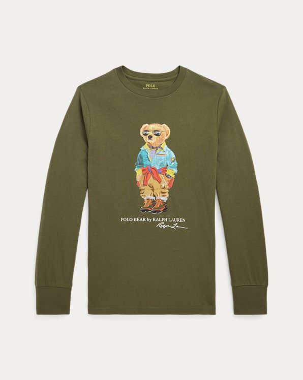 Polo Bear Cotton Long-Sleeve T-Shirt