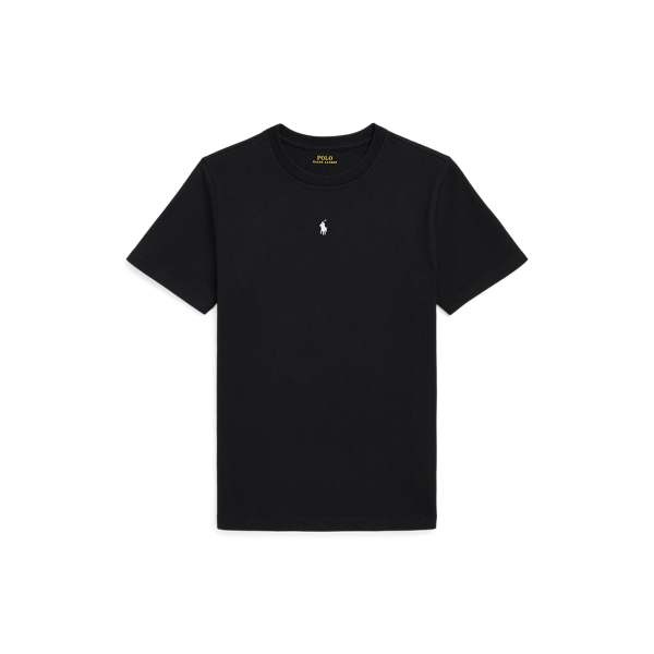 T-shirt de gola redonda em malha