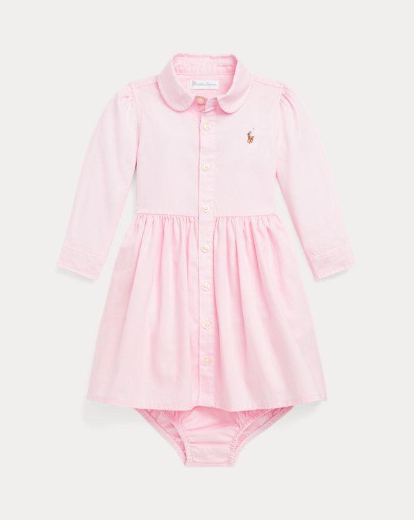 Cotton Oxford Shirtdress and Bloomer
