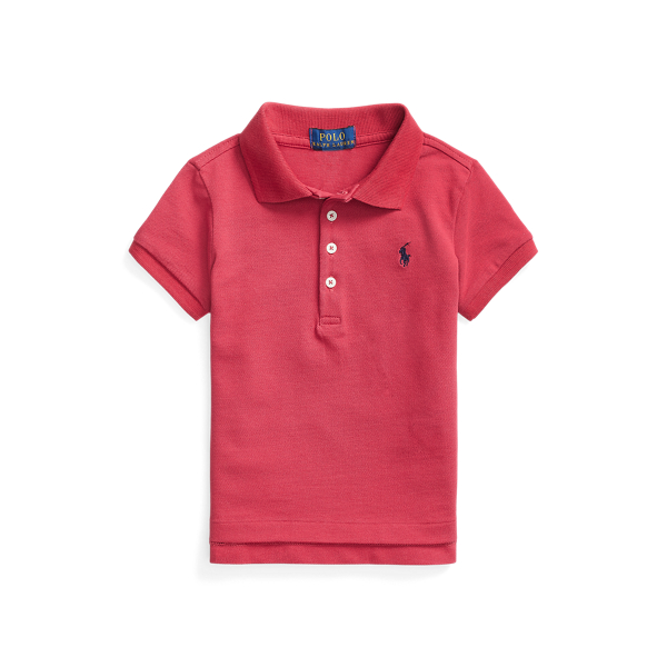 Stretch Cotton Mesh Polo Shirt