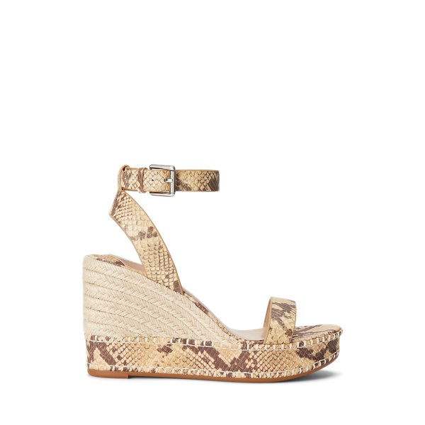 Hilarie Faux-Snakeskin Espadrille