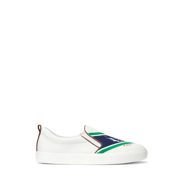 Haddley Print Canvas Slip-On Trainer