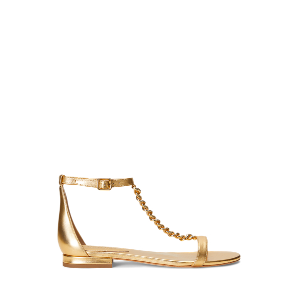 Sandales Elise en cuir nappa métallisé