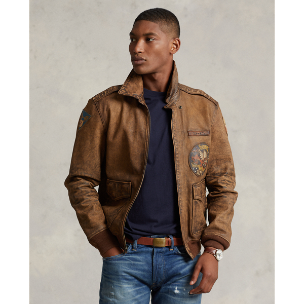 Leather Flight Jacket for Men | Ralph Lauren® CH