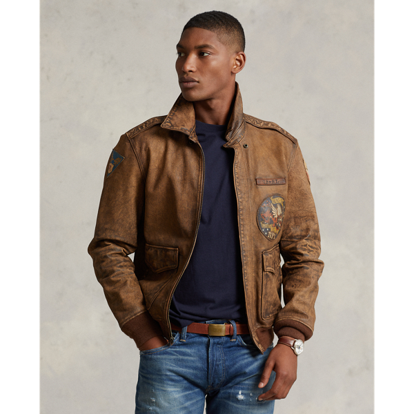 Leather Flight Jacket for Men | Ralph Lauren® PT