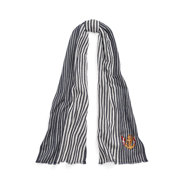 Isabella Striped Linen Scarf
