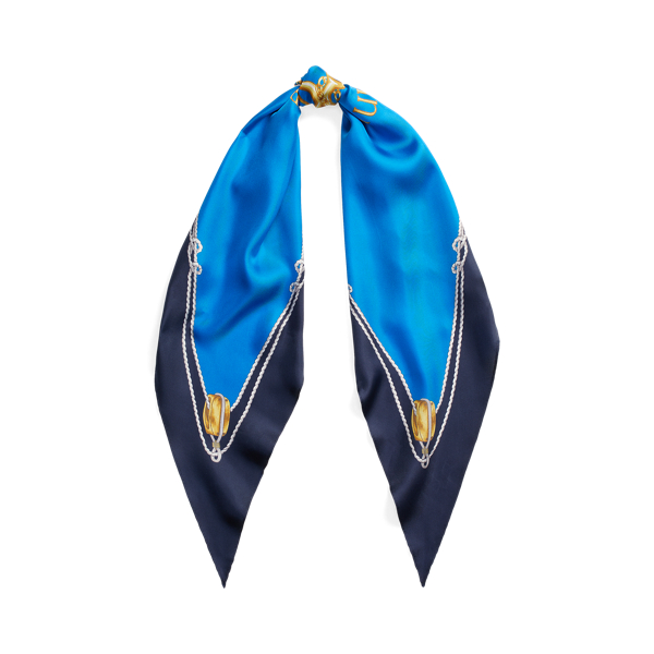 Sophia Print Silk Twill Diamond Scarf