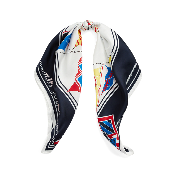 Amelia Print Silk Twill Square Scarf