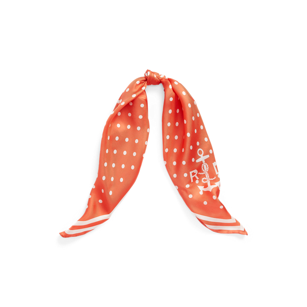 Harper Polka-Dot Silk Twill Square Scarf
