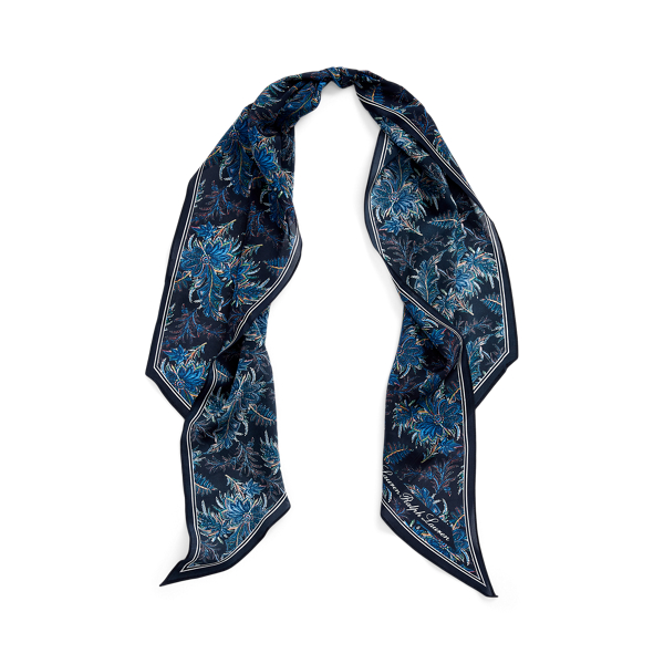 Mia Floral Crepe de Chine Scarf