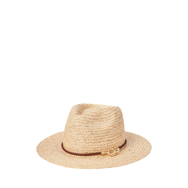 Chapéu fedora de ráfia embalável