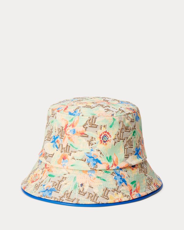 Floral Monogram Jacquard Bucket Hat