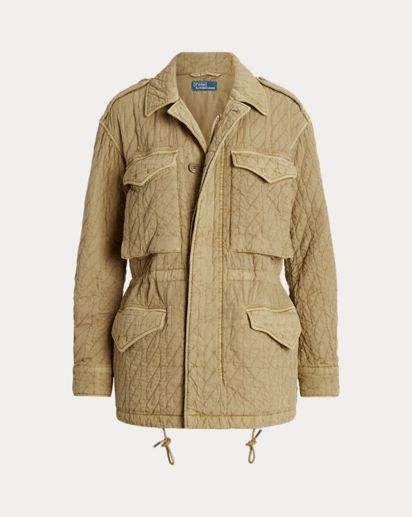 Cable-Quilted Field Jacket